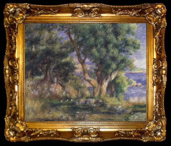 framed  Pierre Renoir Landscape on the Coast near Menton, ta009-2